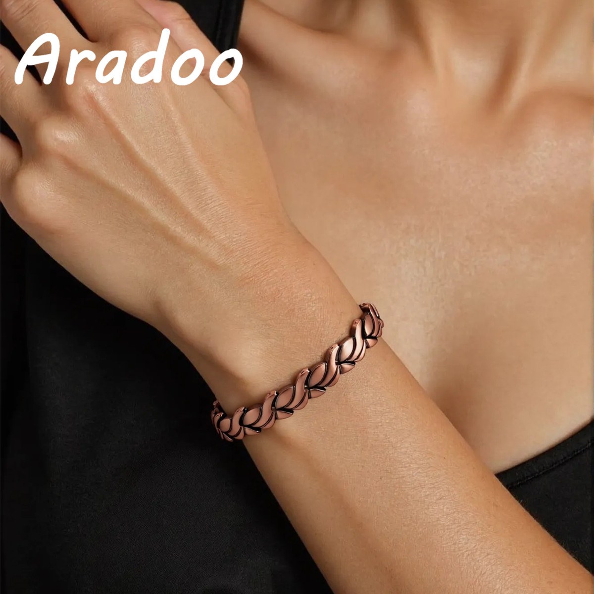 Health Wellness Gifts Women - ARADOO Pure Copper Magnetic Bracelet for