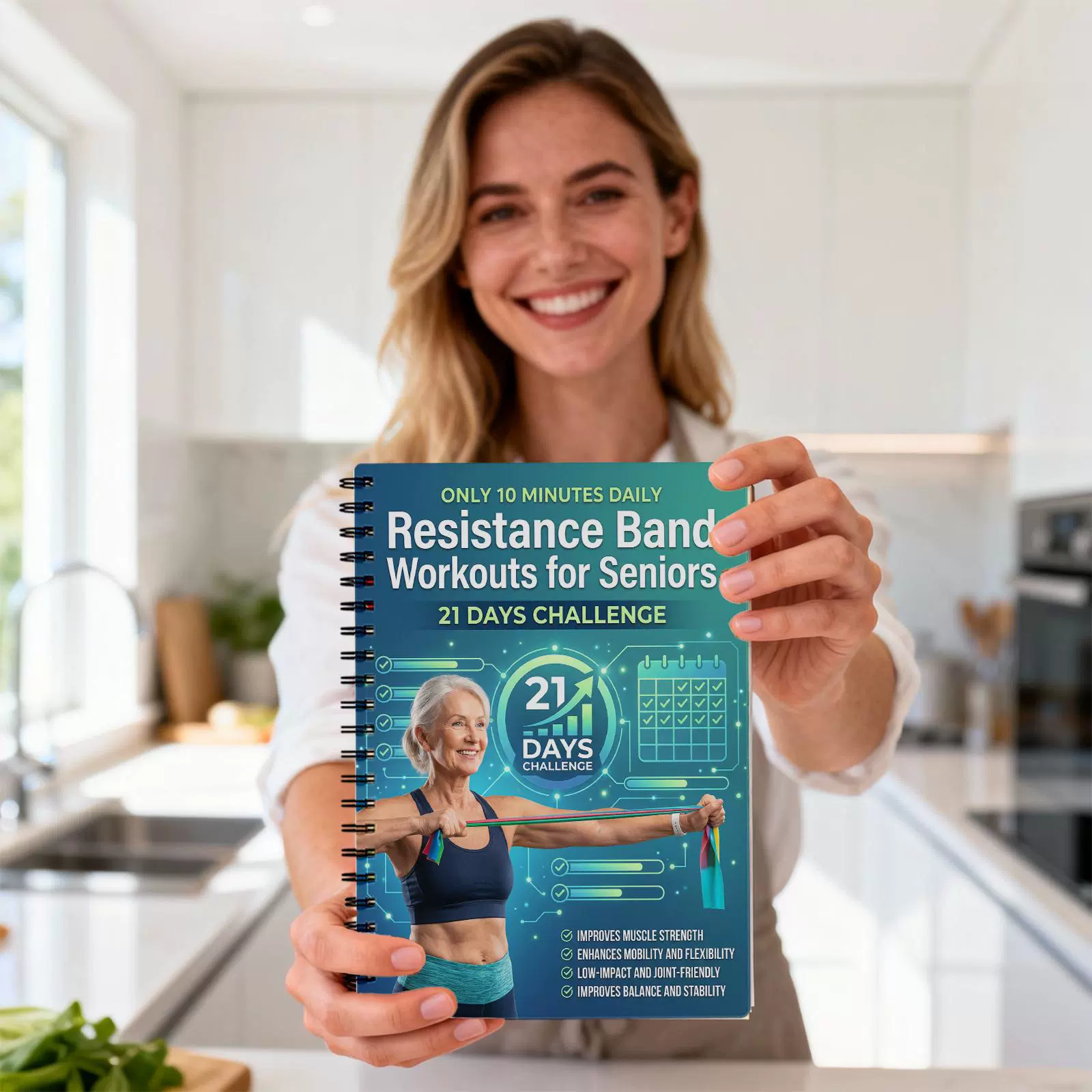 Fitness Journal Planner - Resistance Band Workouts for Seniors Book