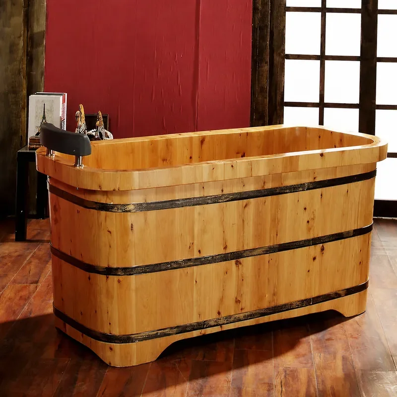 Health Wellness Spa - Sichuan Cedar Wood Bathtub for Adults