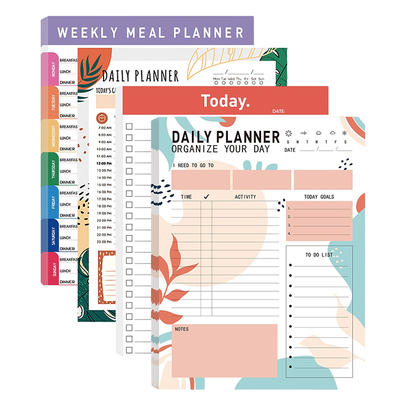 Fitness Journal Planner - Magnetic Daily Planner Notepad 52 Sheets