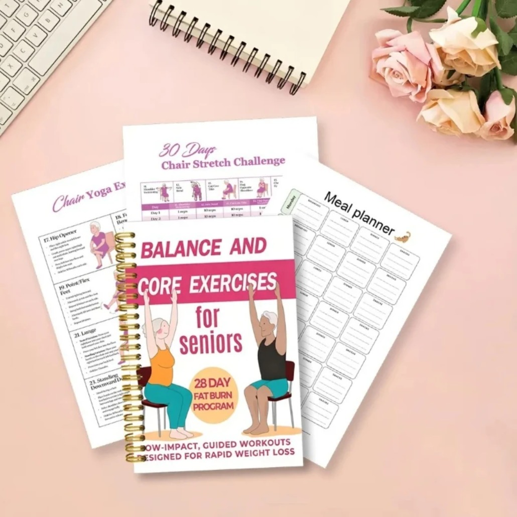 Chair Yoga Exercise Notebook F - Fitness Journal Planner ulasan dan harga