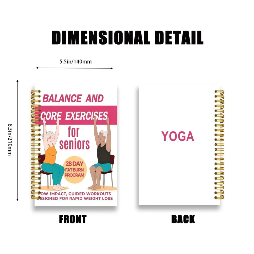 Chair Yoga Exercise Notebook F - Fitness Journal Planner ulasan dan harga