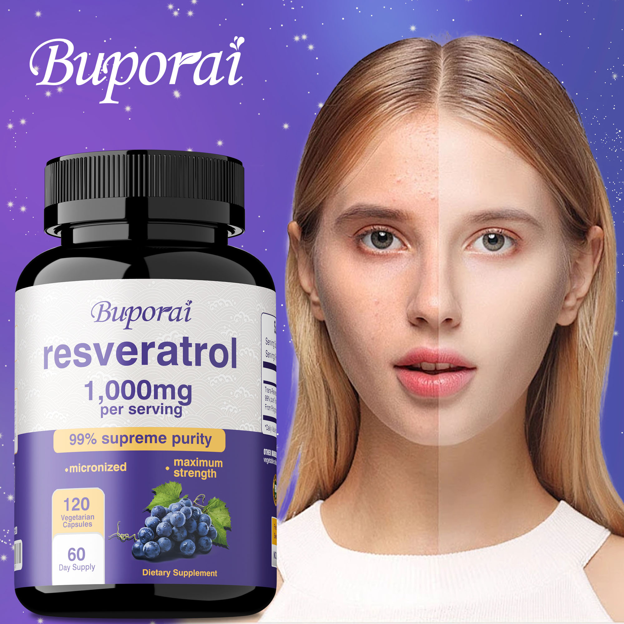 Resveratrol Capsules - Anti-ag - Health And Wellness Promotion ulasan dan harga
