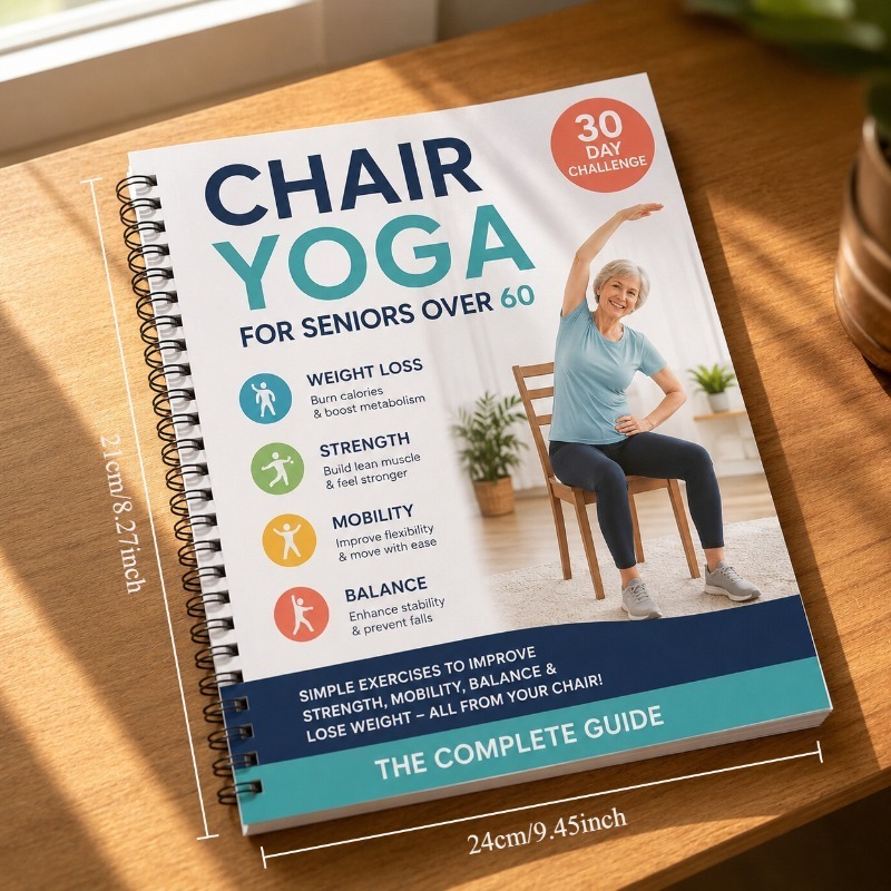 30 Day Chair Yoga Training Gui - Fitness Journal Planner ulasan dan harga