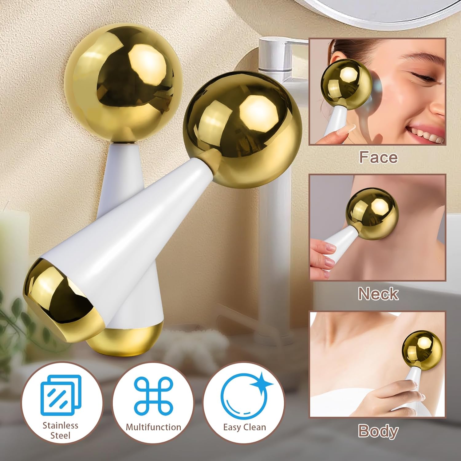 Ice Globes for Face Eyes Steel - Ice Roller Face Cold ulasan dan harga