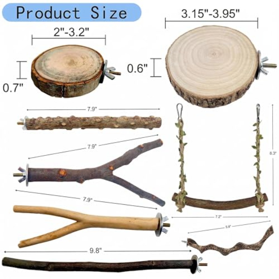 8PCS natural wood bird perches - Health & Wellness Services At Western University London Reviews ulasan dan harga