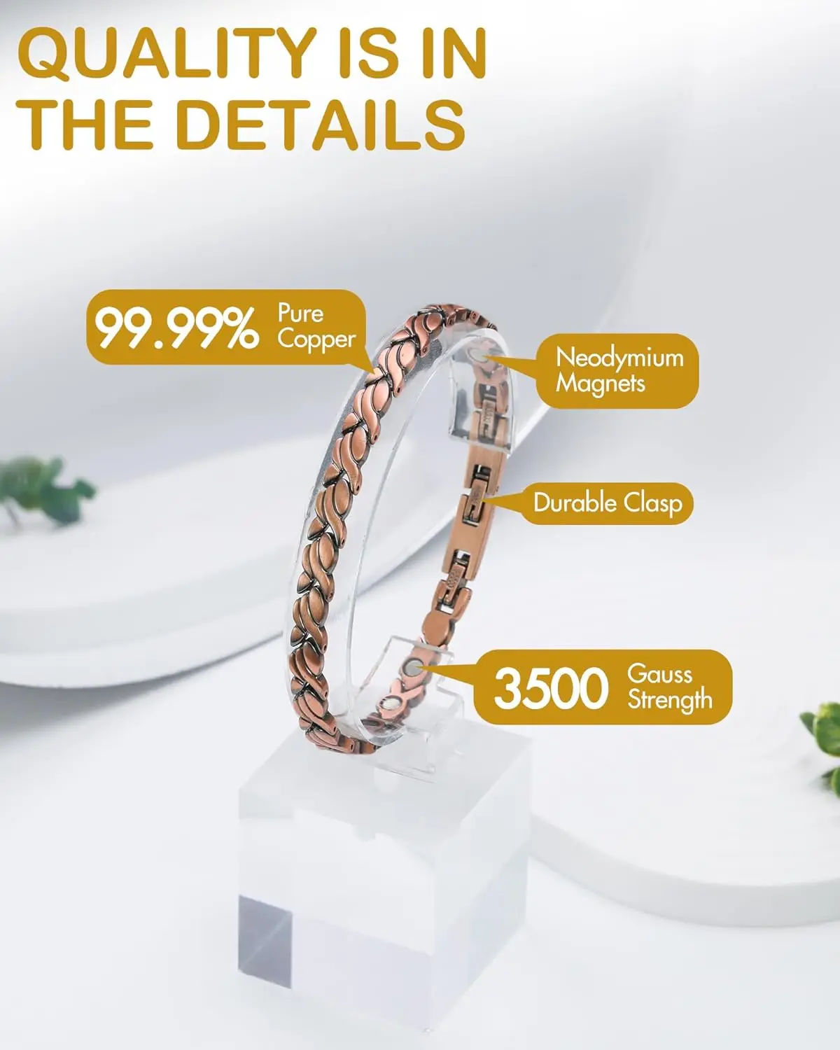 ARADOO Pure Copper Magnetic Br - Health Wellness Gifts Women ulasan dan harga