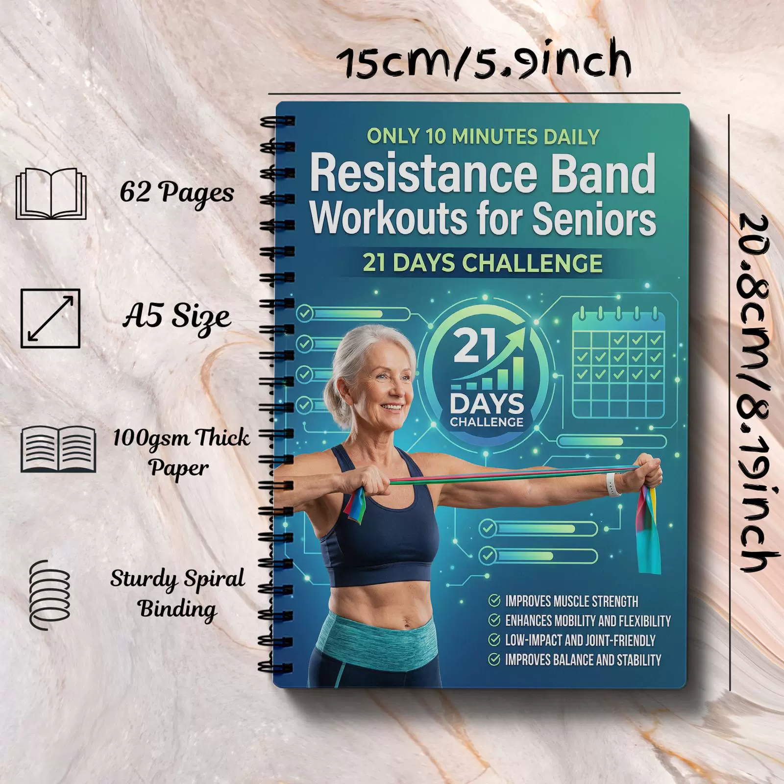 Resistance Band Workouts for S - Fitness Journal Planner ulasan dan harga