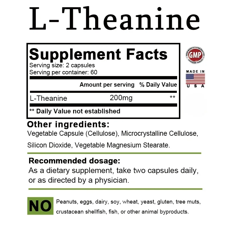 L-Theanine 200 Mg - Relaxation - Health And Wellness Promotion ulasan dan harga
