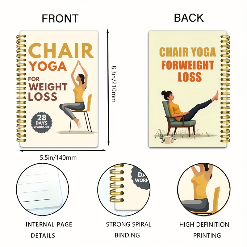 28-Day Chair Yoga Weight Loss  - Fitness Journal Planner ulasan dan harga